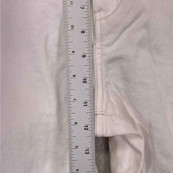 Pilcro Off-White high rise, wide leg jeans, distressed knees, size 27 - Picture 9 of 10